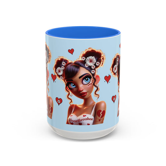 Heartbreaker 1 | Blueberry - Coffee Mug, two-tone, 15 oz (multiple handle colors)