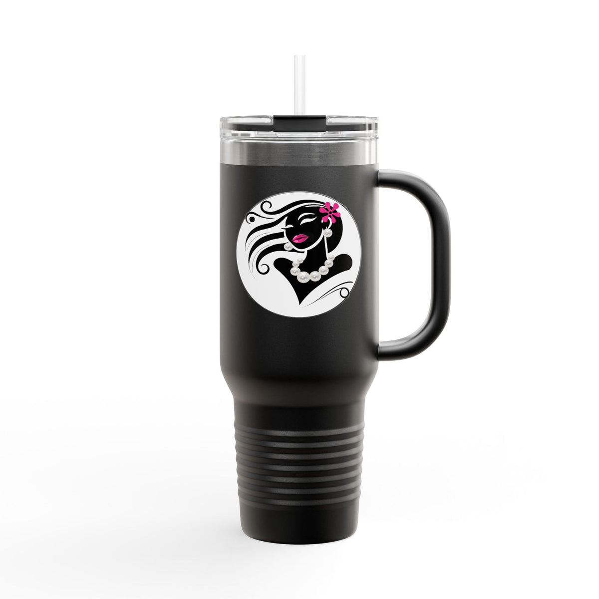 Pearls & Curls 6 | Insulated Travel Mug, 40oz (multiple colors) | Insulated Travel Mug (40oz)