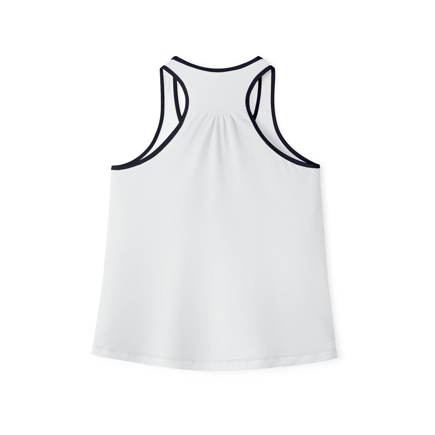 Pearls & Curls1 | White - Plain Ringer Tank (black or white trim)
