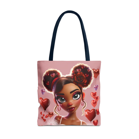 Heartbreaker 3 | Cotton Candy All Over Print Two-Tone Tote Bag (multiple sizes/strap colors)