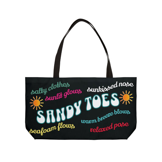 Sandy Toes | Weekender Tote Bag - Licorice (two sides)