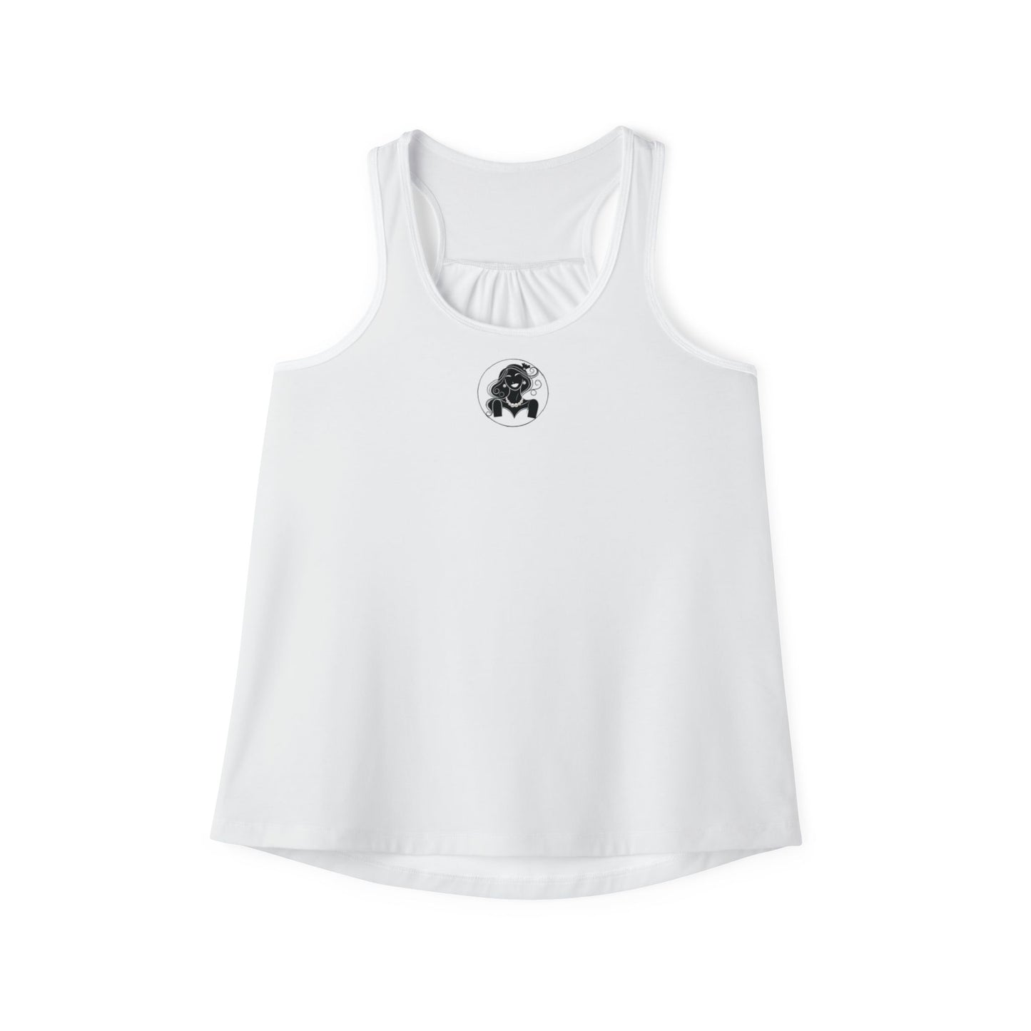 Pearls & Curls1 | White - Plain Ringer Tank (black or white trim)