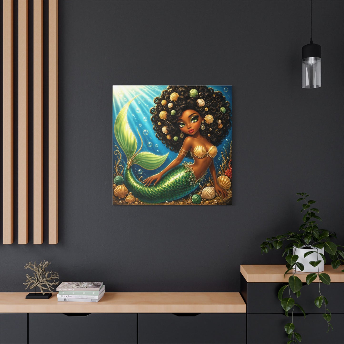 Sirens of the Gilded Sea | Jeweled Reef, Satin Stretched Canvas