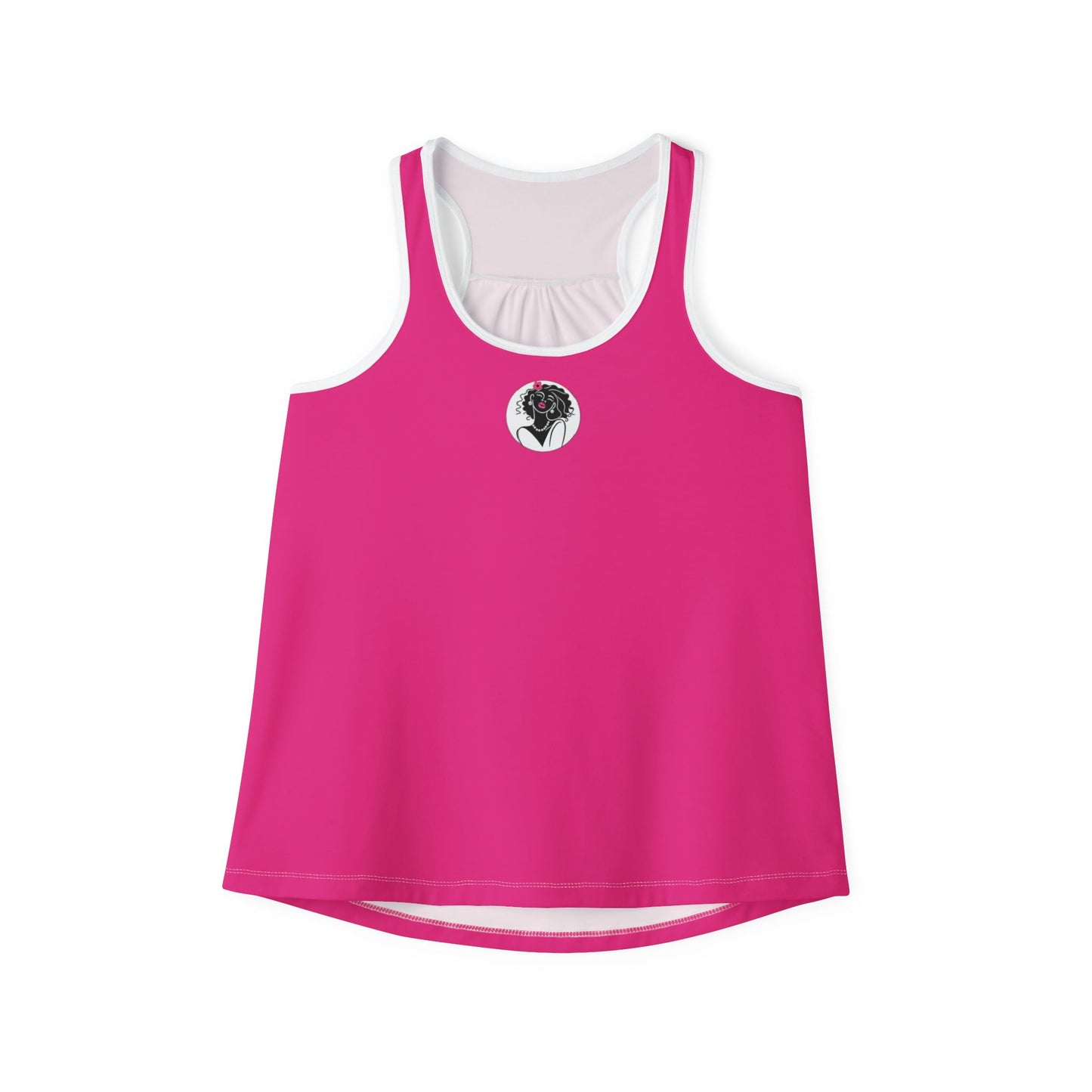 Pearls & Curls2| Pink - Pink Pout Ringer Tank (black or white trim)