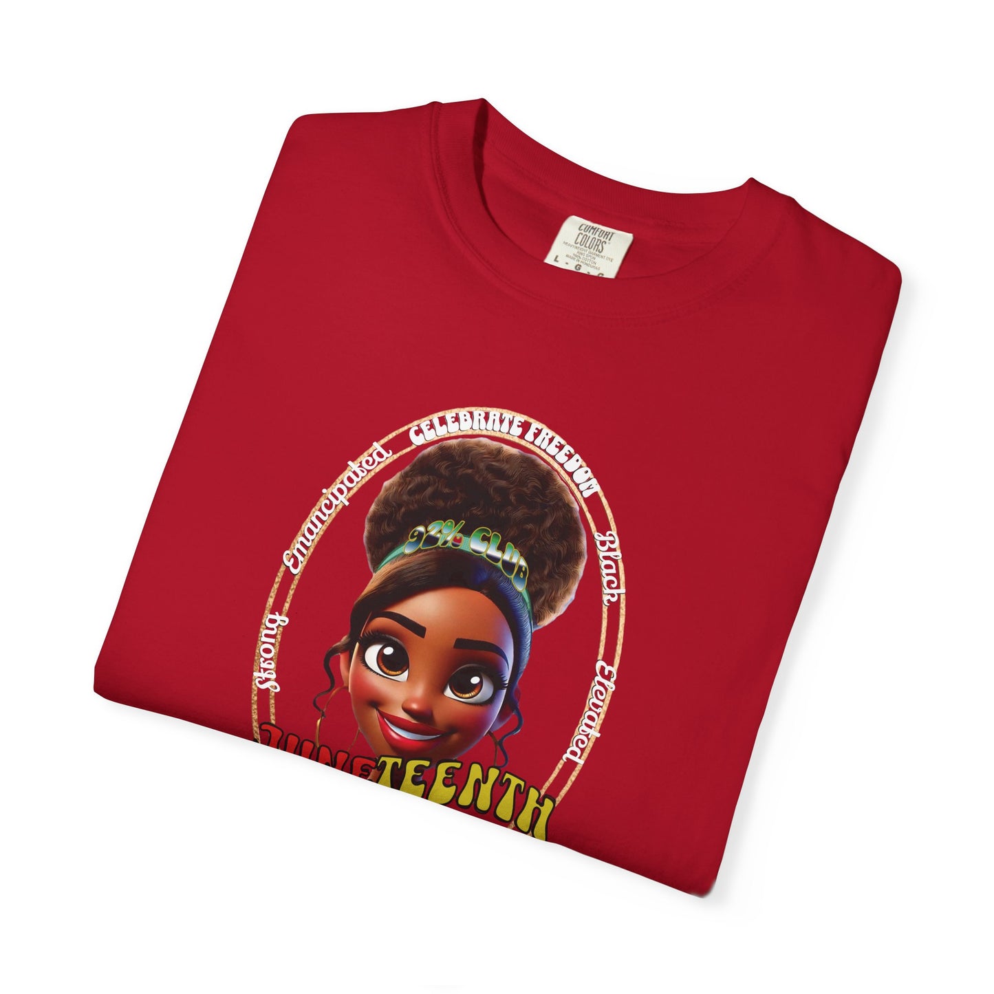 The 92% Club | Juneteenth Celebration Tee, front and back design (multiple colors)