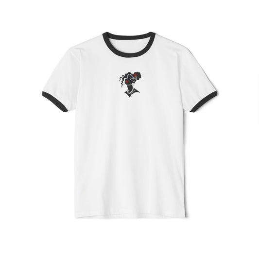 Pearls & Curls5| Ruby Lips Ringer Tee (heather grey or white)