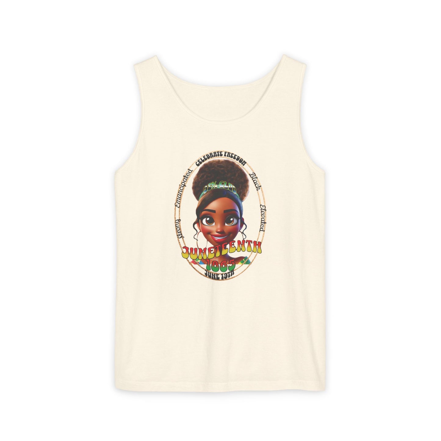The 92% Club | Juneteenth Celebration Tank Top, front and back design (multiple colors)