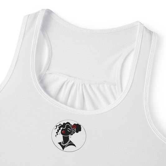 Pearls & Curls5 | White - Ruby Kiss Ringer Tank (black or white trim)