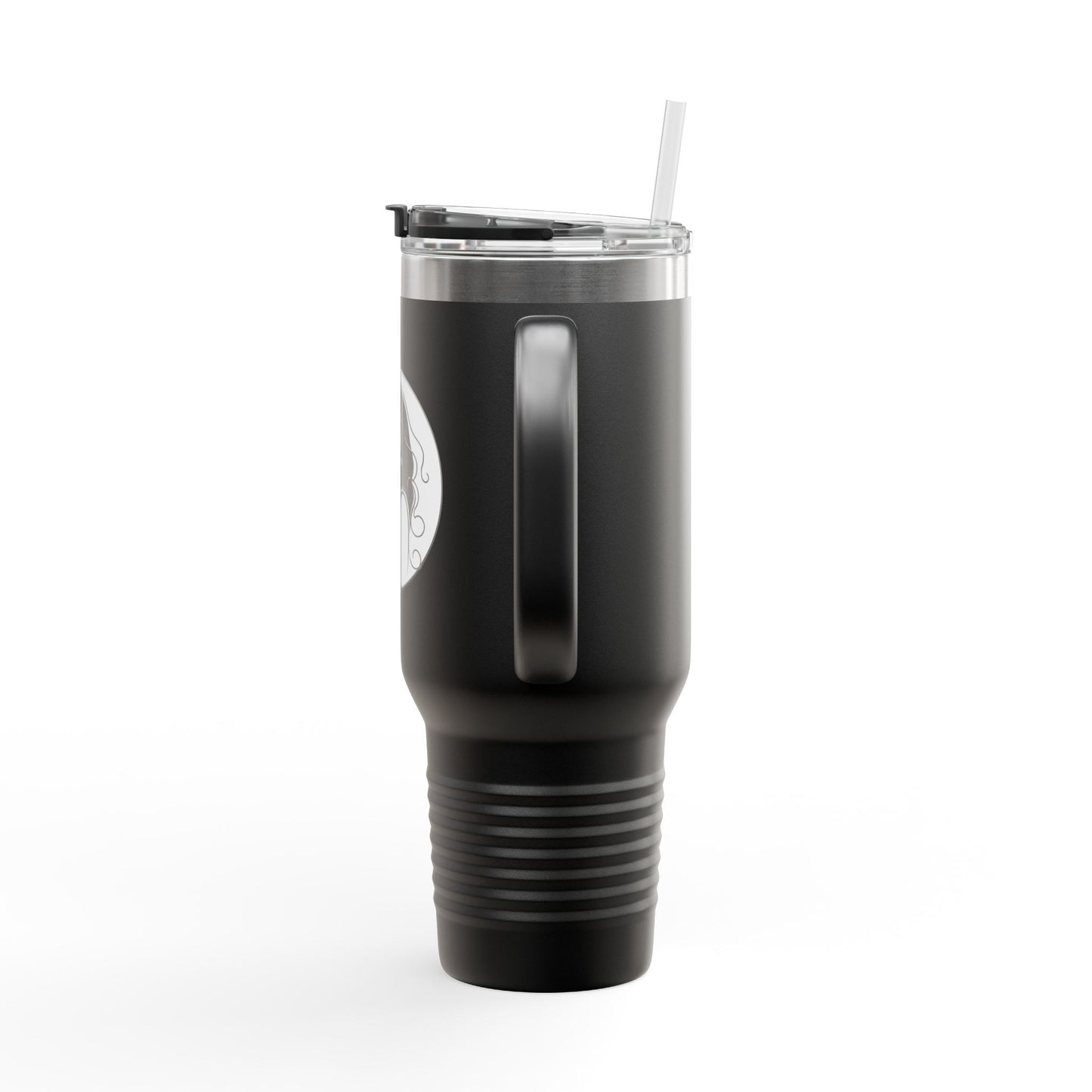 Pearls & Curls3 | Ruby Kiss - Insulated Travel Mug, 40oz (black, white, or red)