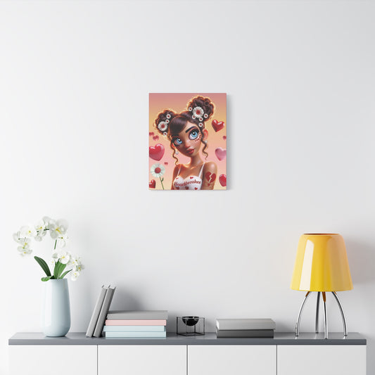 Heartbreaker 1 |Raspberry Matte Canvas Print