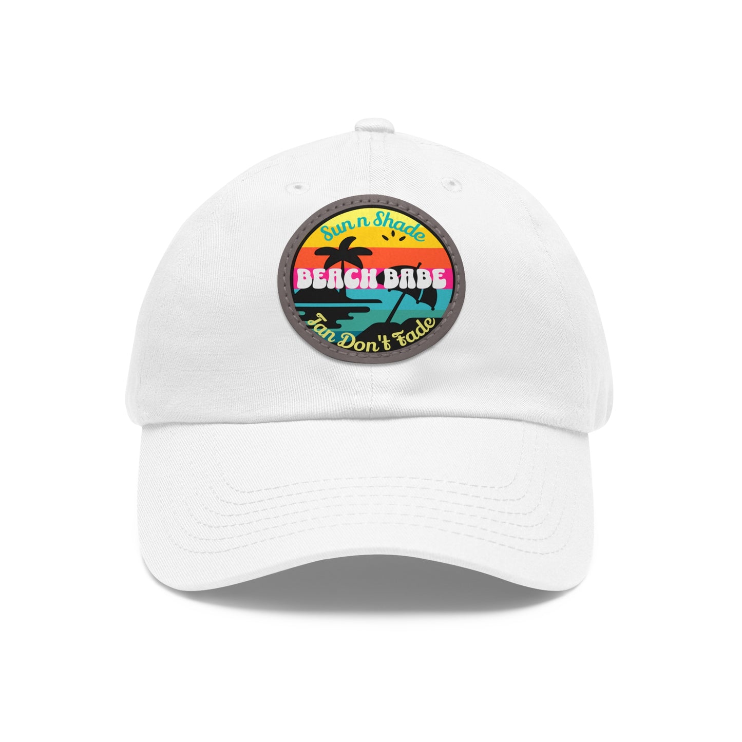 Sandy Toes | Dad Cap - Beach Babe with Leather Patch, various colors