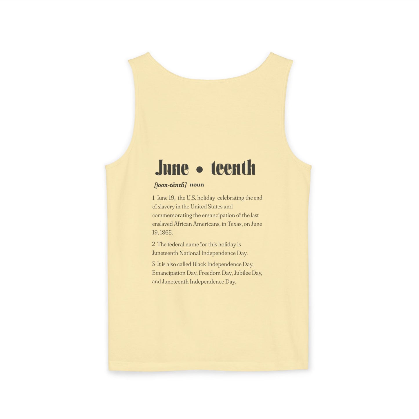 The 92% Club | Juneteenth Celebration Tank Top, front and back design (multiple colors)