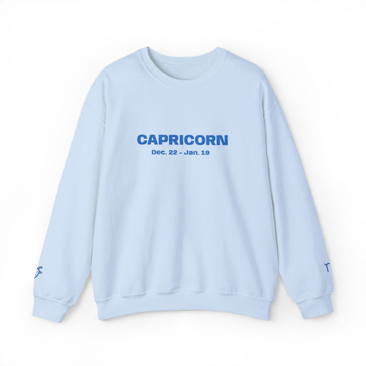 Capricorn | Embroidered Crewneck Sweatshirt (turquoise)