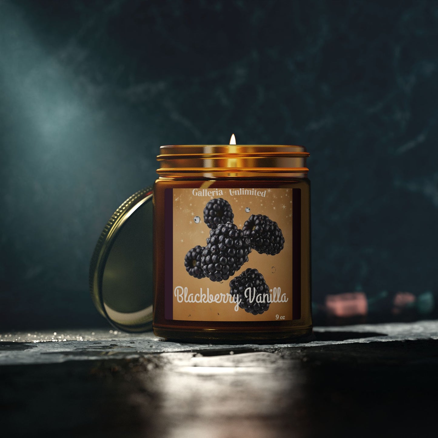 The Cozy Edit6 | Blackberry Vanilla Scented Candle (9oz) — Natural Soy Wax Jar