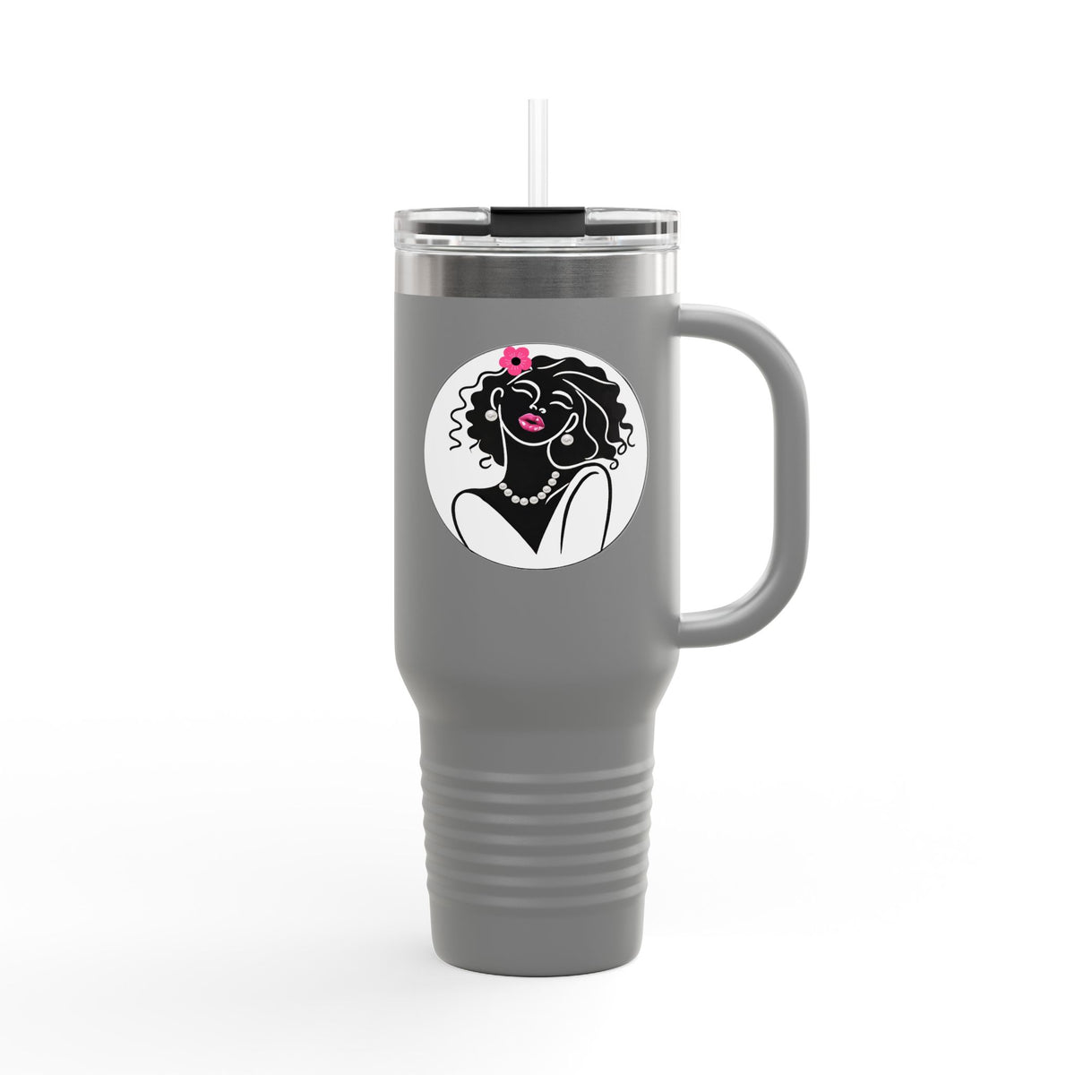Pearls & Curls 2 | Insulated Travel Mug, 40oz (multiple colors)