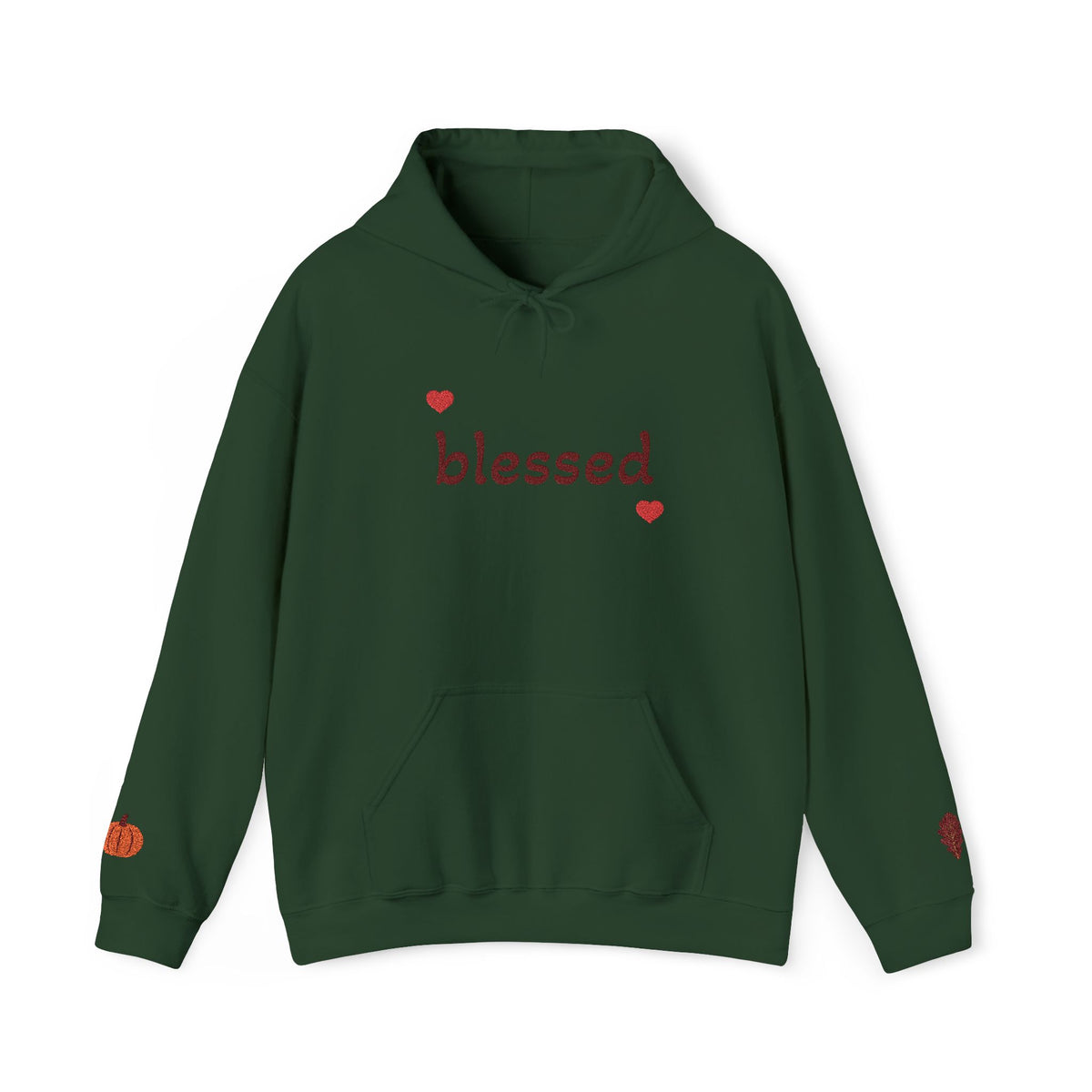 Autumn Harvest 3 | 'Blessed' Maroon Embroidered Fall Hoodie (multiple colors)