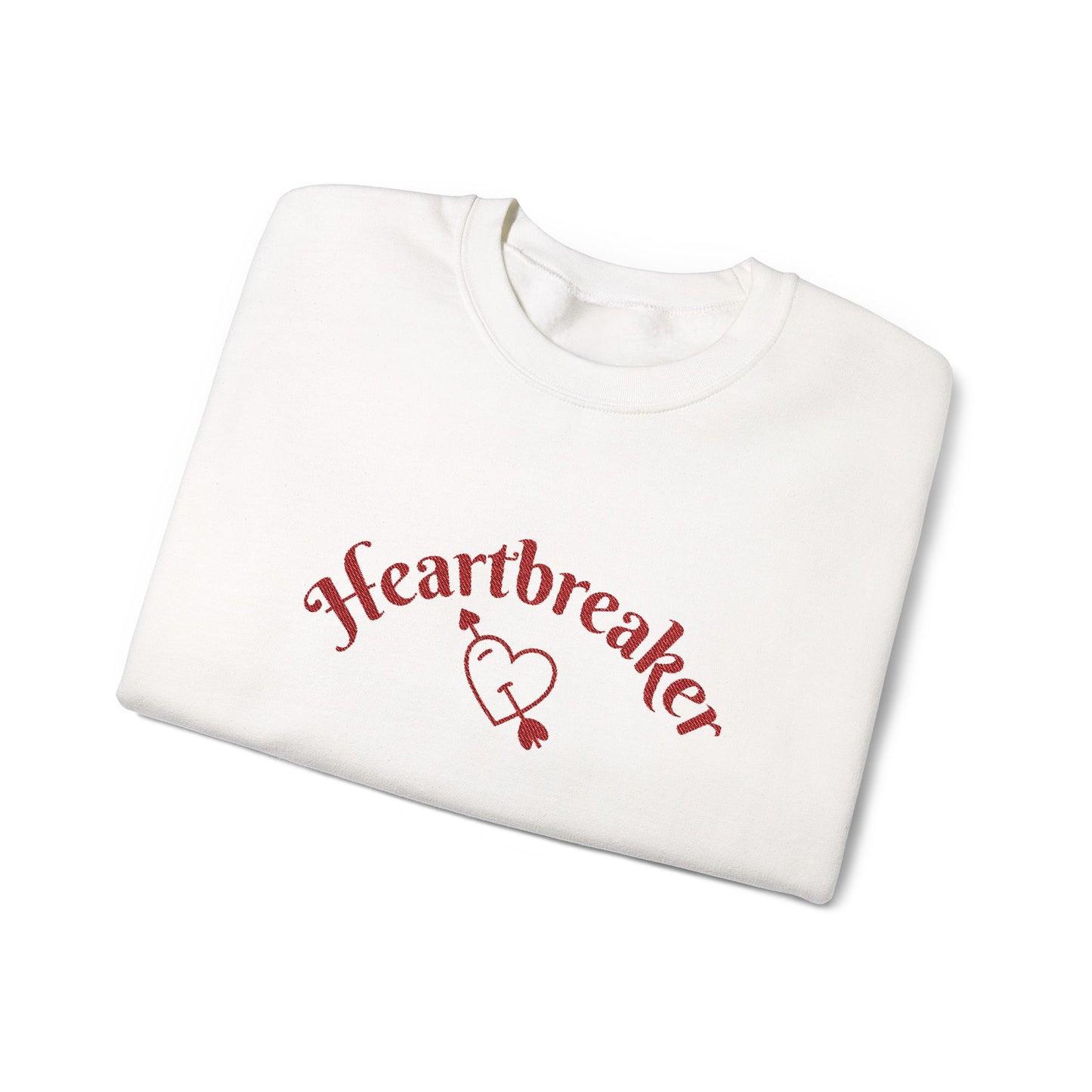 Heartbreaker 0 | Maroon Embroidered Heartbreaker Crewneck Sweatshirt