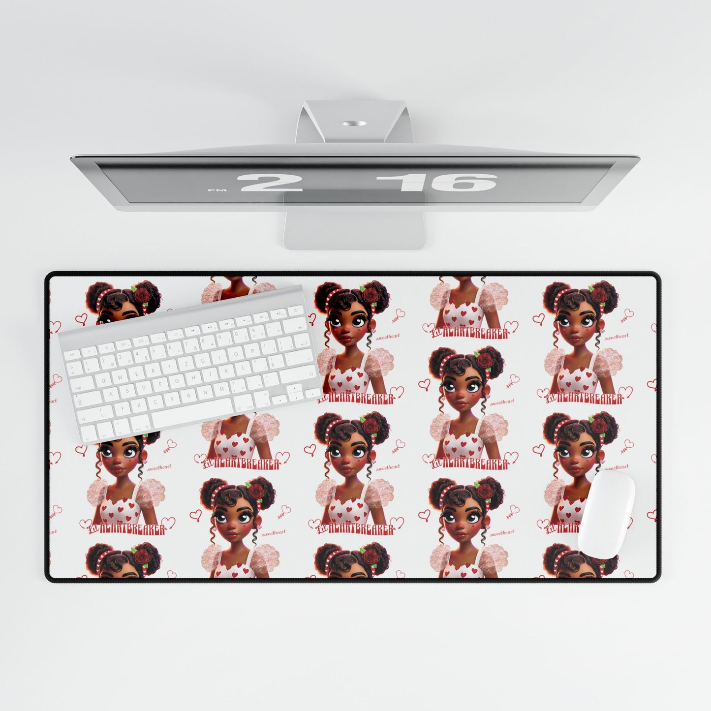 Heartbreaker Girl | Marshmallow - Desk Mat (multiple sizes)