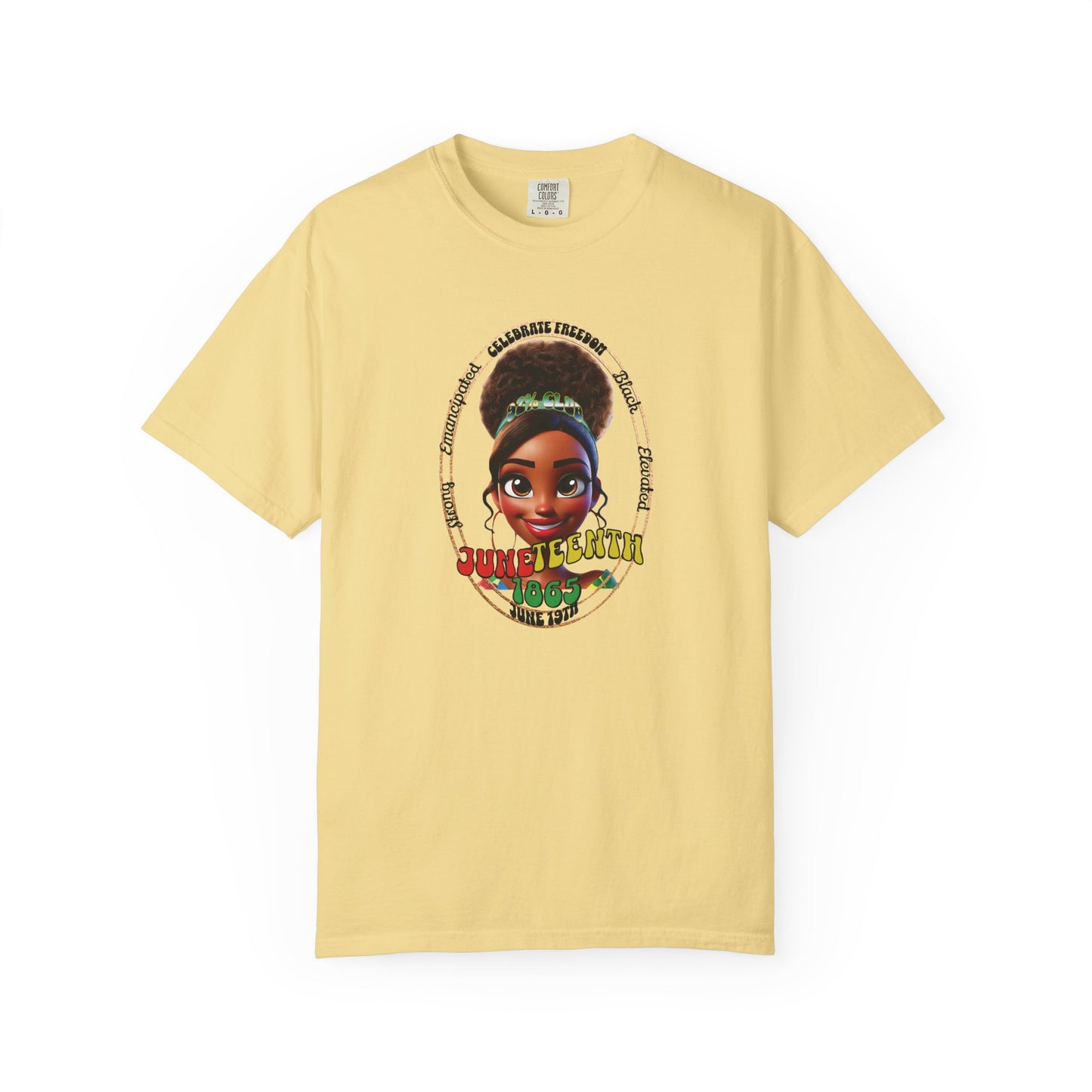 The 92% Club | Juneteenth Celebration Tee, front and back design (multiple colors)