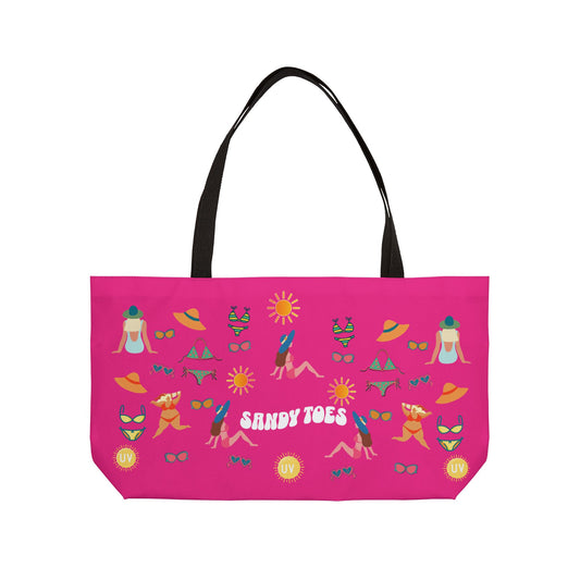 Sandy Toes | Weekender Tote Bag - Passionfruit2 (two sides)