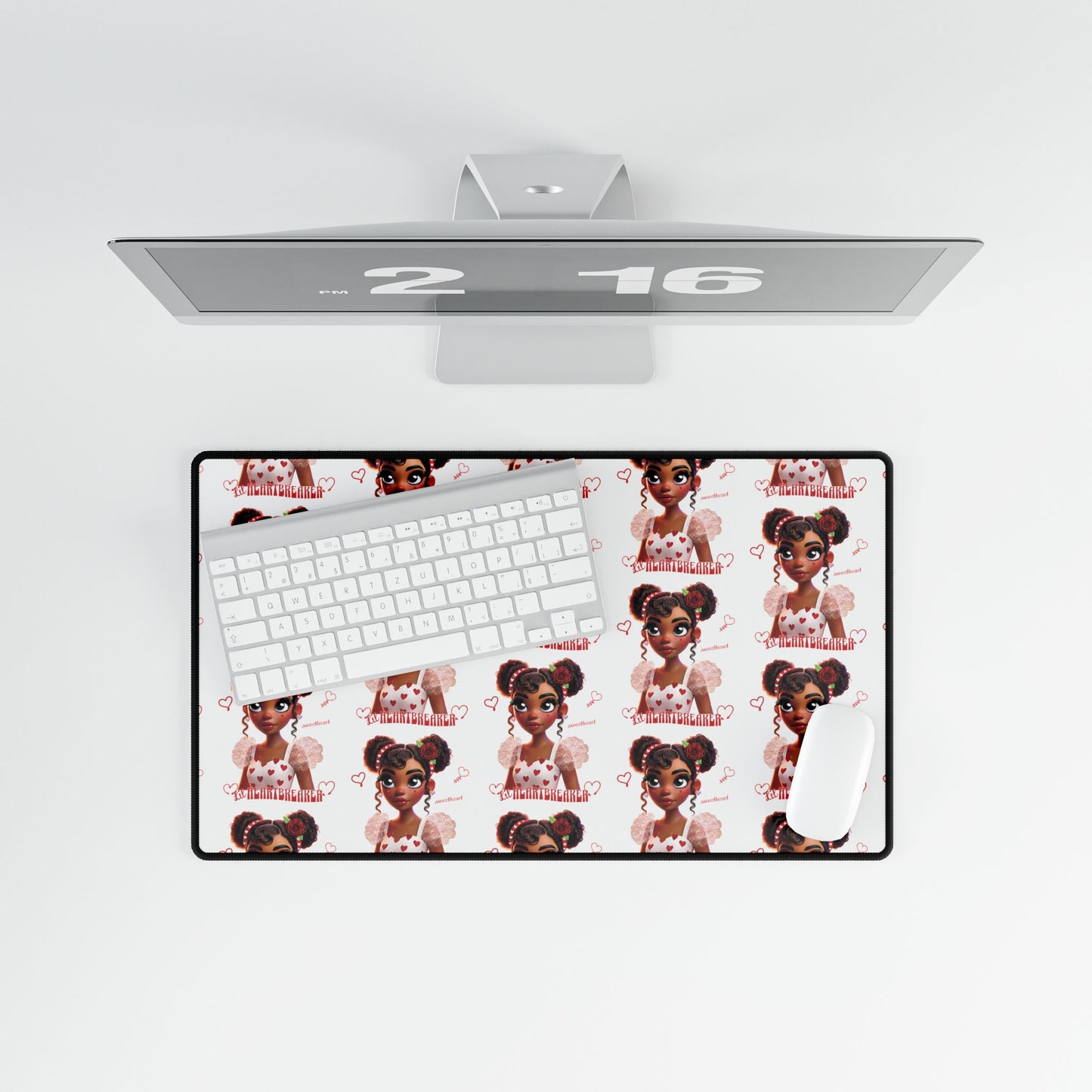 Heartbreaker Girl | Marshmallow - Desk Mat (multiple sizes)