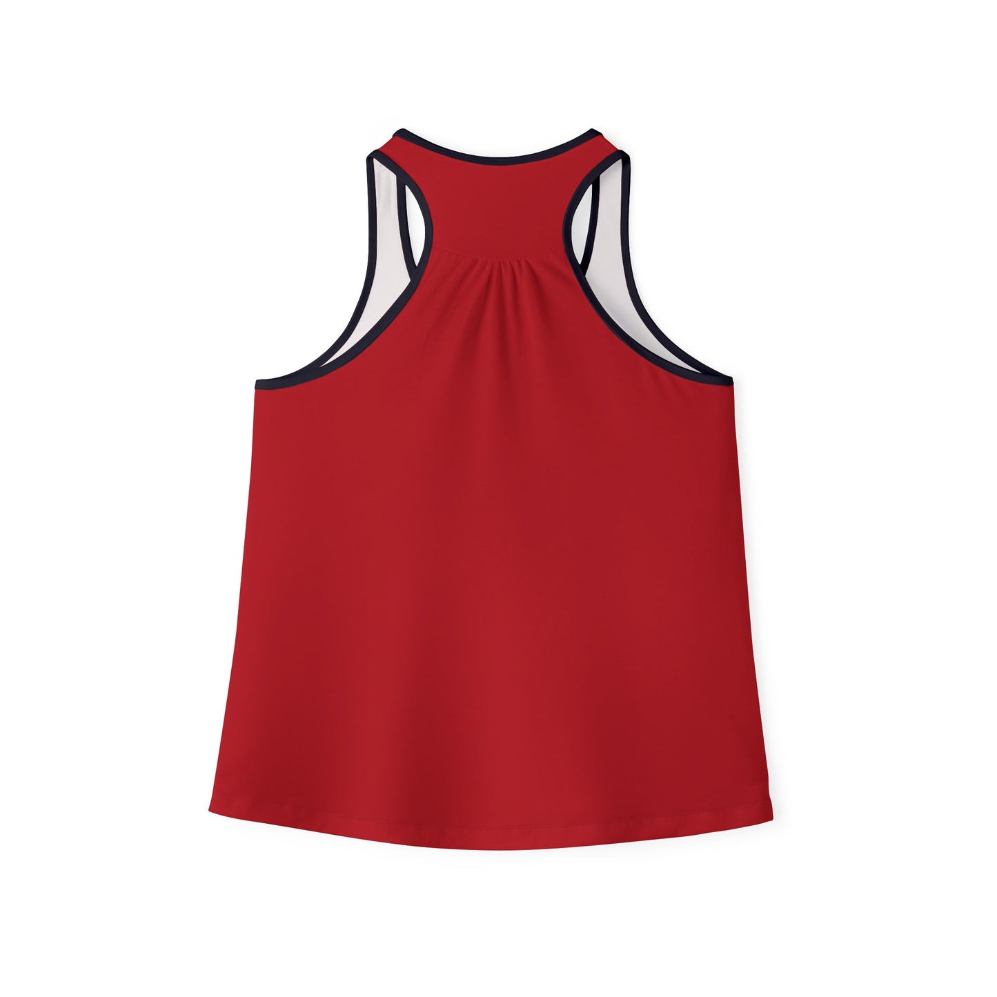 Pearls & Curls1 | Dark Red - Ruby Lips Ringer Tank (black or white trim)