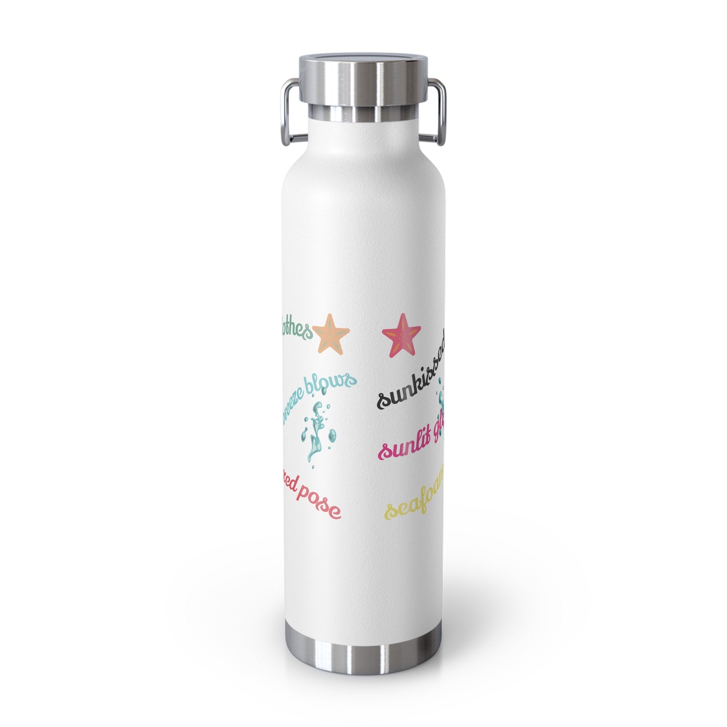 Sandy Toes | Insulated Water Bottle, 22 oz (various colors)