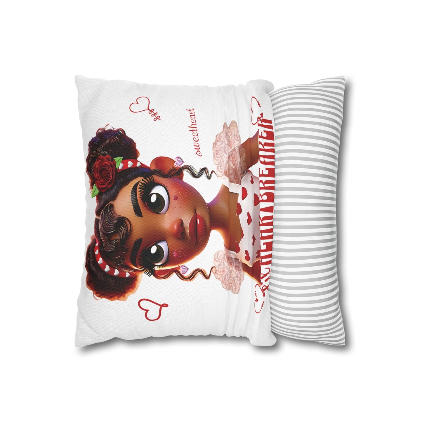 Heartbreaker Girl | Marshmallow - Pillowcase, square (multiple sizes)
