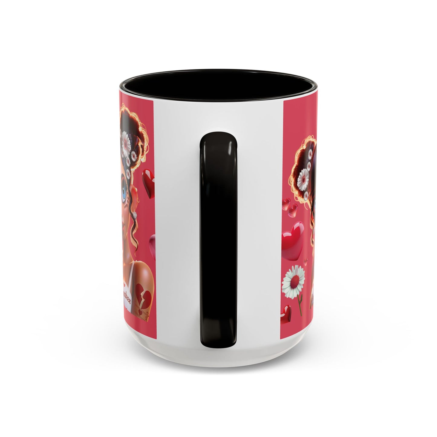 Heartbreaker 1 | Raspberry - Coffee Mug, two-tone, 15 oz (multiple handle colors)
