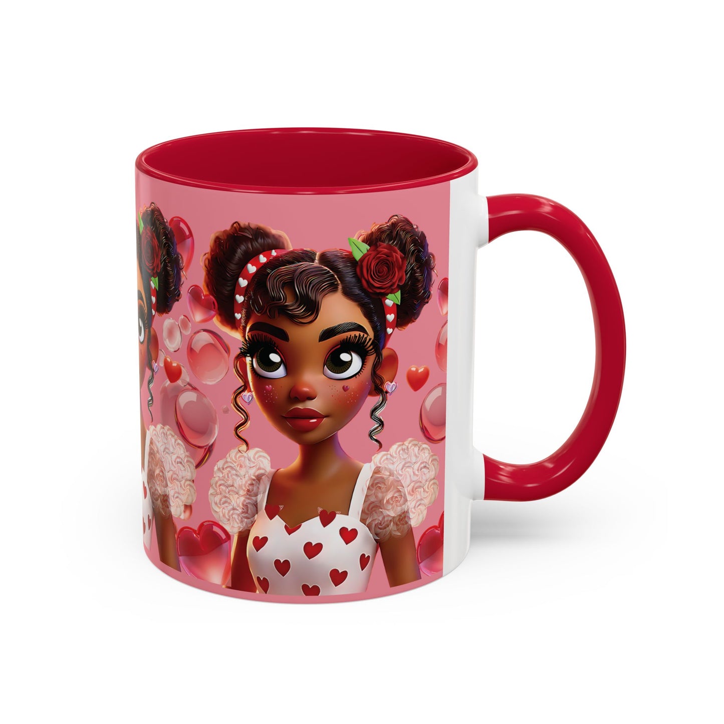 Heartbreaker Girl | Bubblegum - Coffee Mug, two-tone, 11 oz (multiple handle colors)