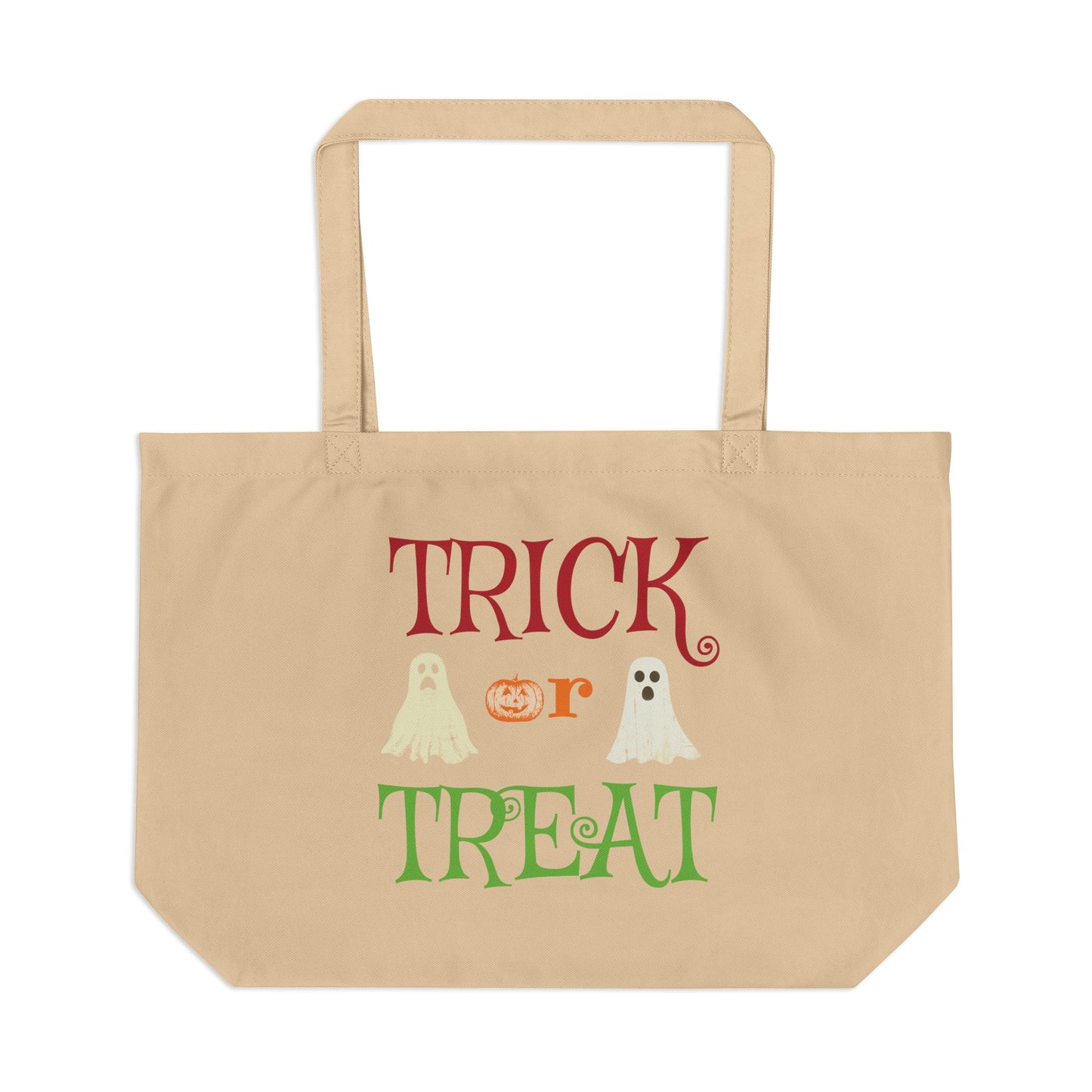 Harvest 'Ween | Halloween Trick or Treat Eco Tote — Cute Cartoon Scary Characters Canvas Bag