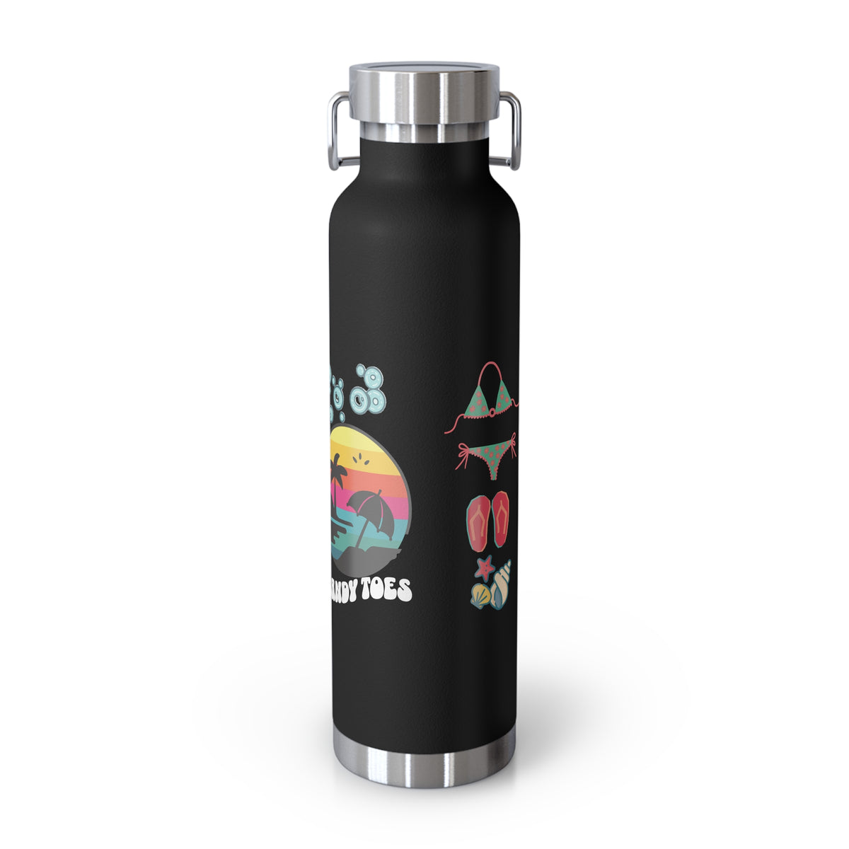 Sandy Toes | Insulated Water Bottle, 22oz (Copper Vacuum)