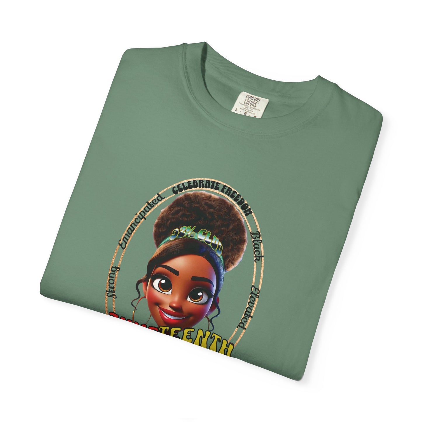 The 92% Club | Juneteenth Celebration Tee, front and back design (multiple colors)