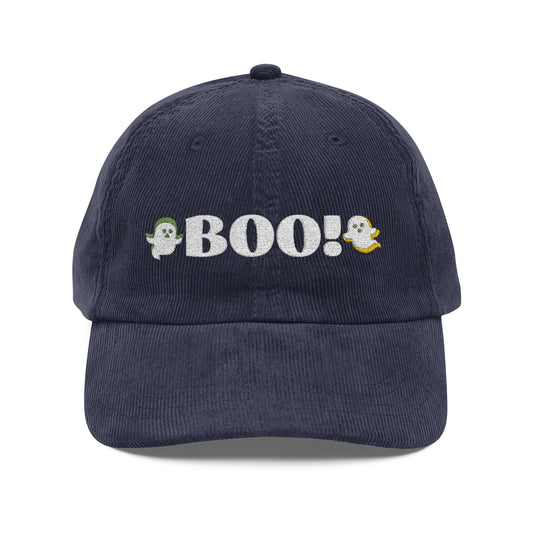 The Spooky Edit3 - Boo! Embroidered Corduroy Cap (multiple colors)