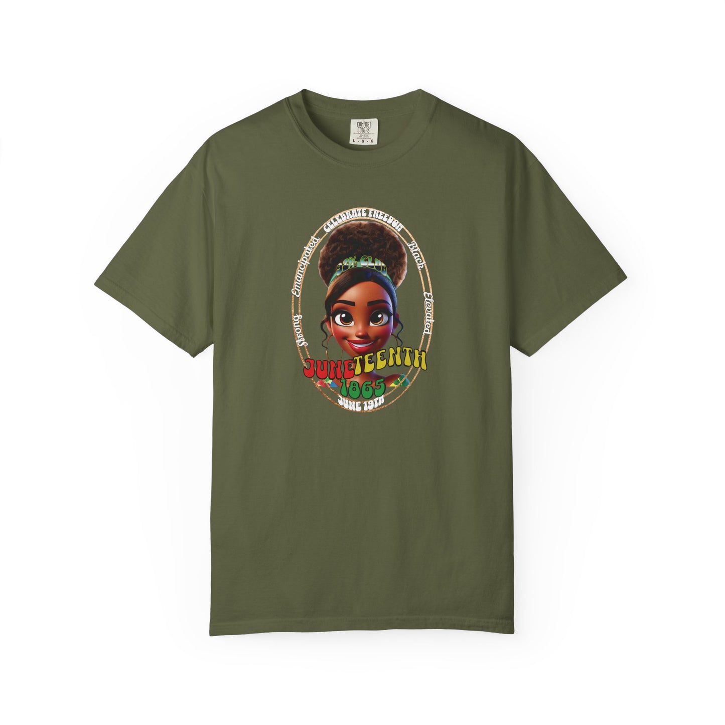 The 92% Club | Juneteenth Celebration Tee, front and back design (multiple colors)