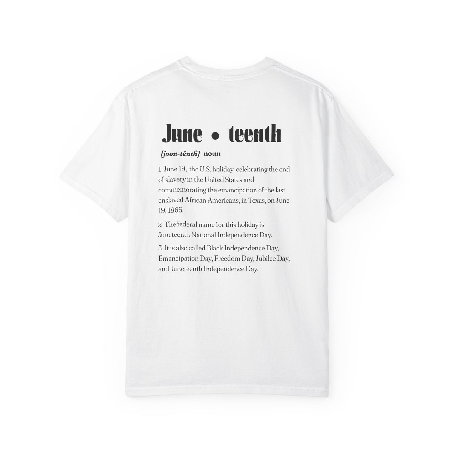 The 92% Club | Juneteenth Celebration Tee, front and back design (multiple colors)