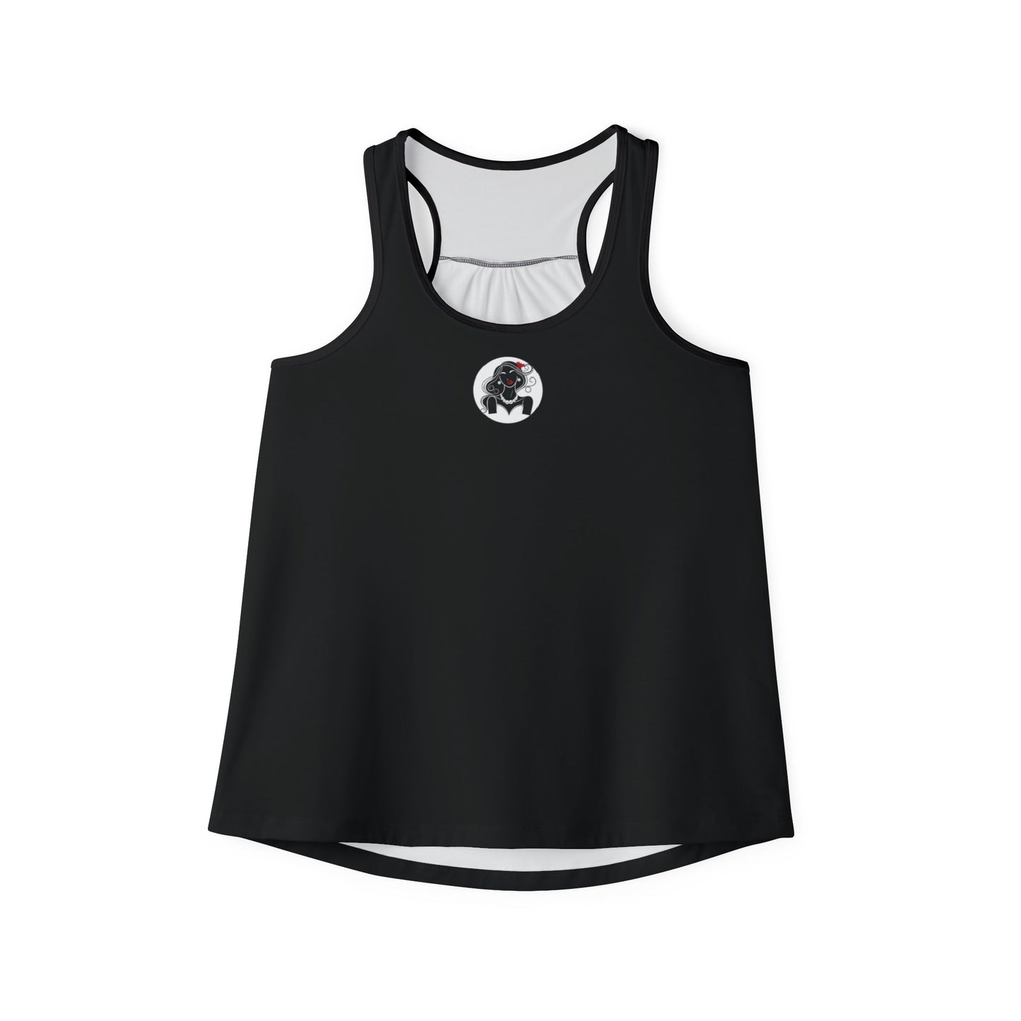 Pearls & Curls1 | Black - Ruby Lips Ringer Tank (black or white trim)