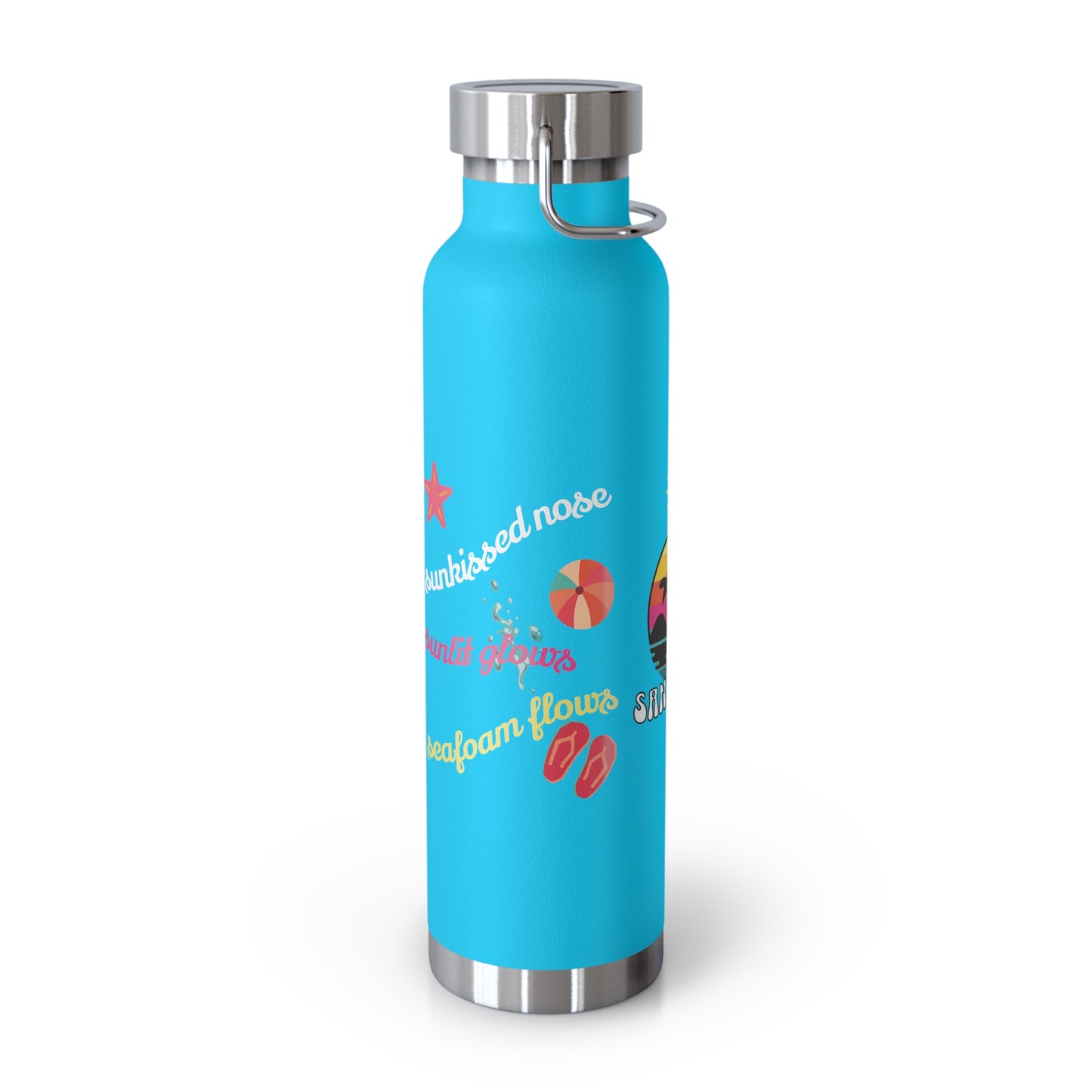 Sandy Toes | Insulated Water Bottle, 22 oz (various colors)