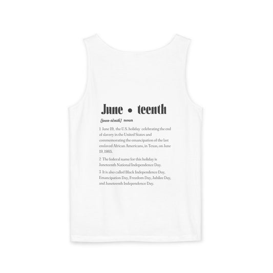 The 92% Club | Juneteenth Celebration Tank Top, front and back design (multiple colors)