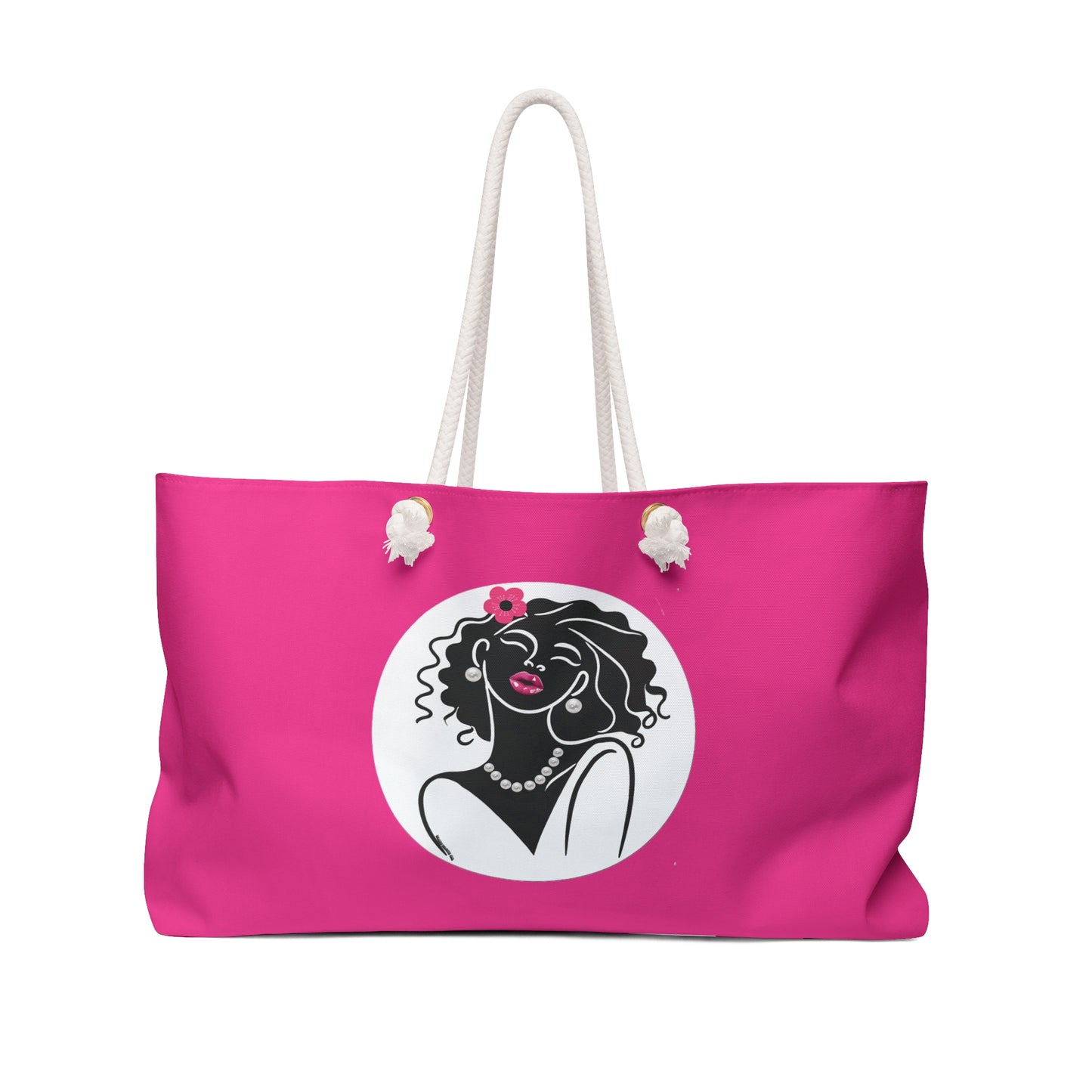 Pearls & Curls2 | Pink - Pink Pout Weekender Bag