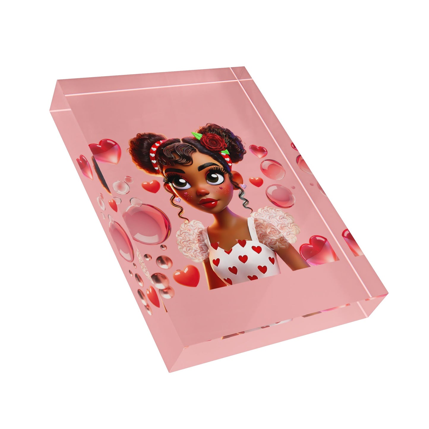 Heartbreaker Girl | Bubble Gum Acrylic Image Block