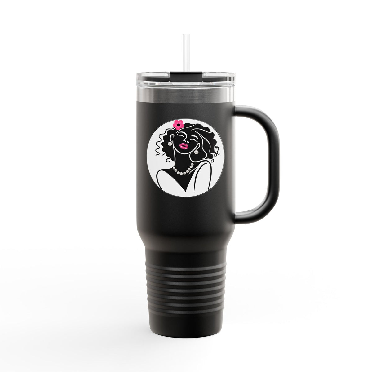 Pearls & Curls 2 | Insulated Travel Mug, 40oz (multiple colors)