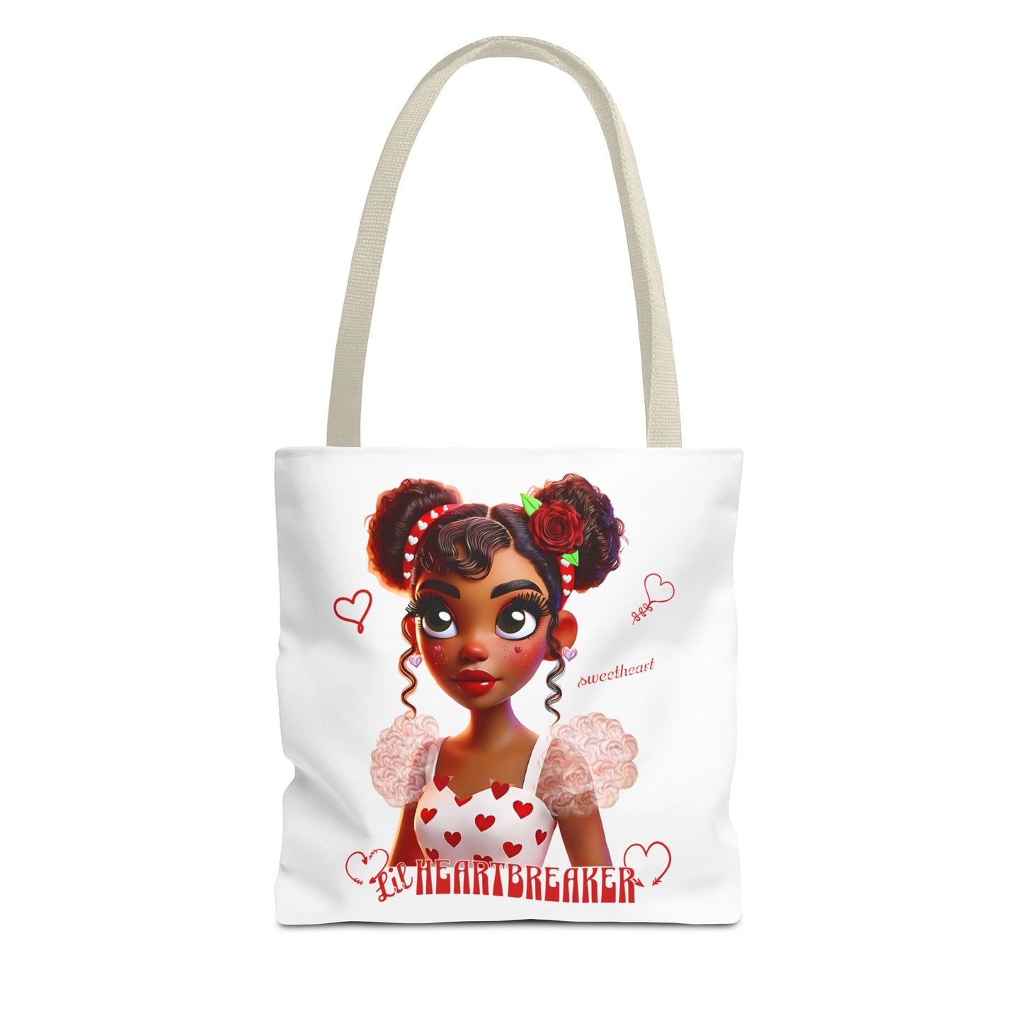 Heartbreaker Girl | Marshmallow - Tote Bag, two-tone (multiple sizes/handle colors)