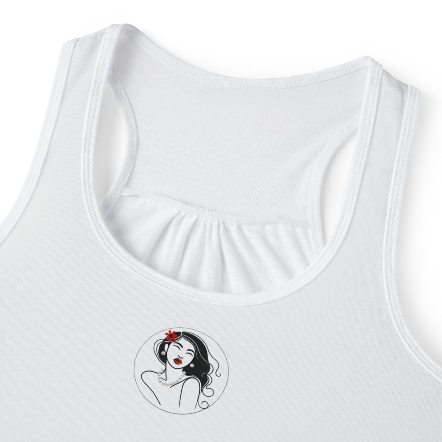 Pearls & Curls3 | White - Scarlet Kiss Ringer Tank (black or white trim)