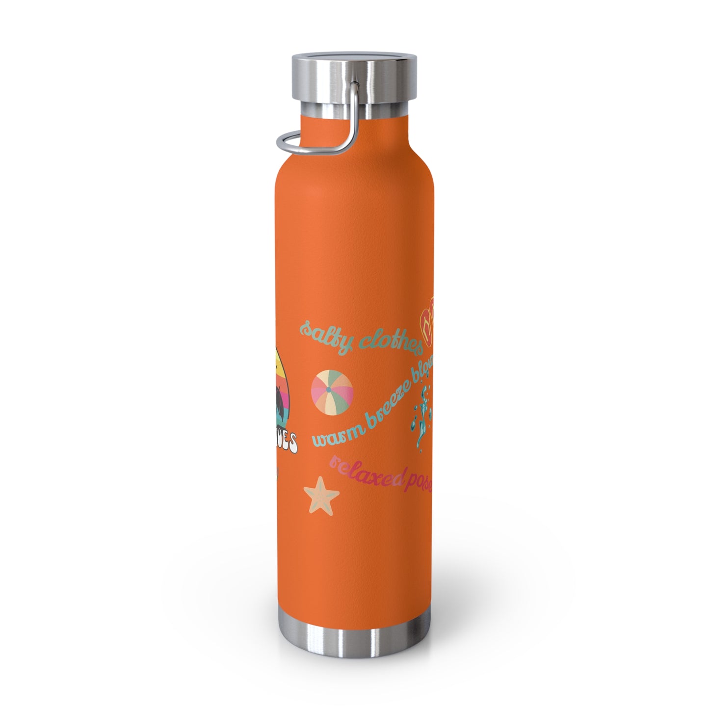 Sandy Toes | Insulated Water Bottle, 22 oz (various colors)