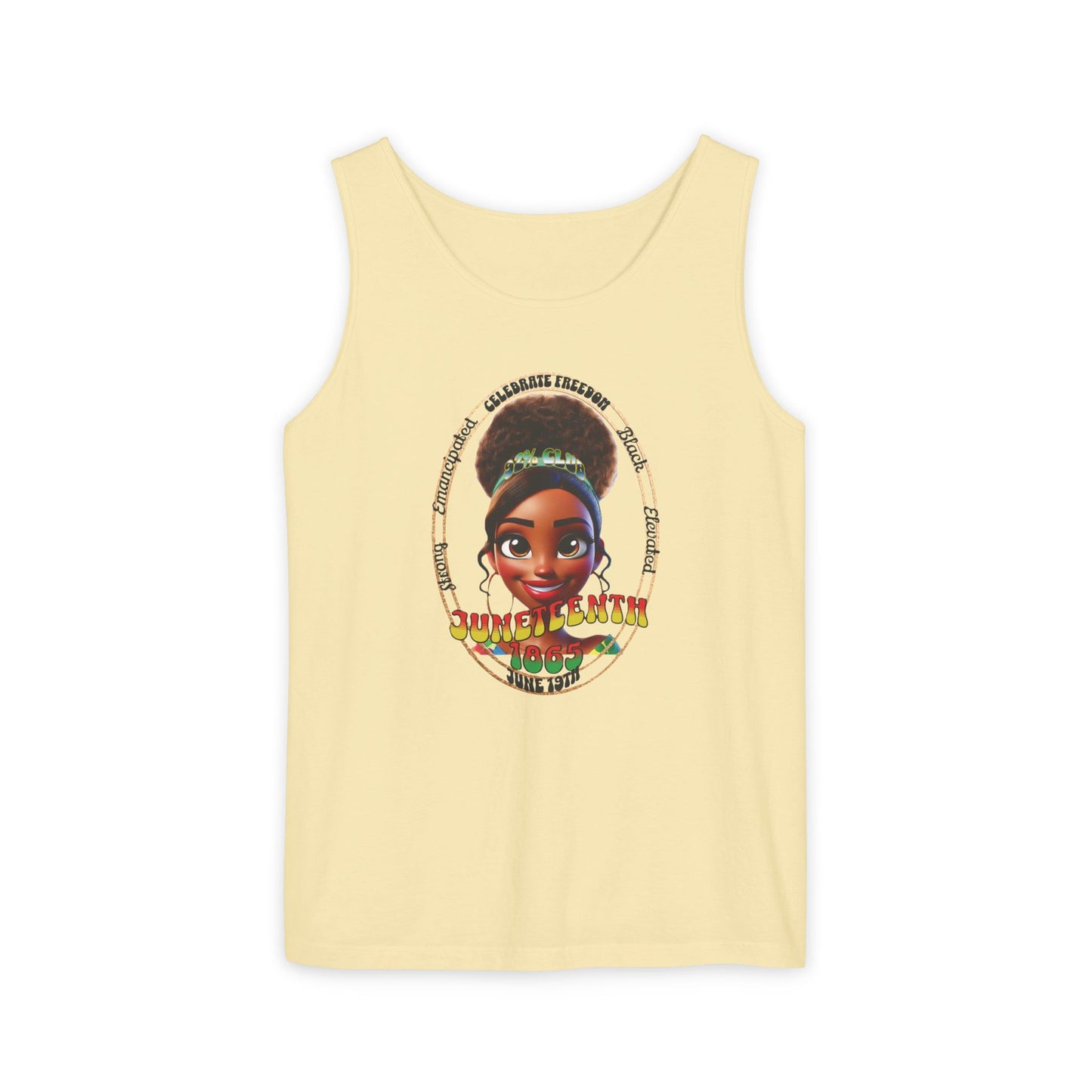 The 92% Club | Juneteenth Celebration Tank Top, front and back design (multiple colors)