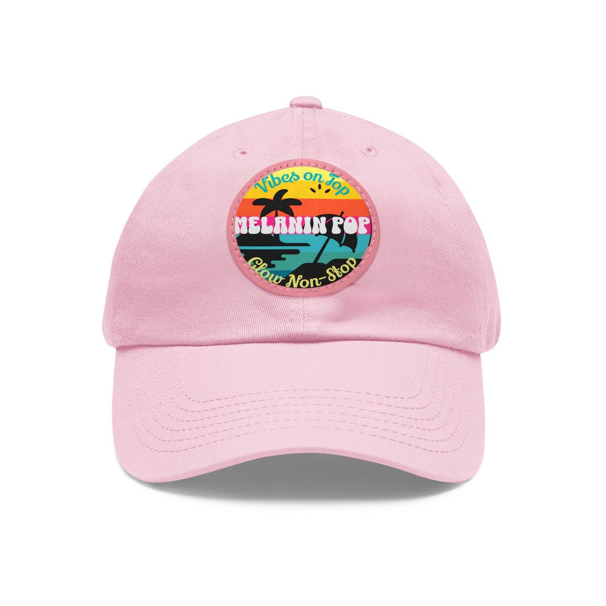 Sandy Toes | Melanin Pop Round Leather Patch Dad Cap (multiple colors)