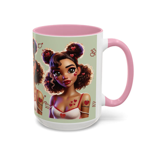 Heartbreaker 2 | Kiwi - Coffee Mug, two-tone, 15 oz (multiple handle colors)