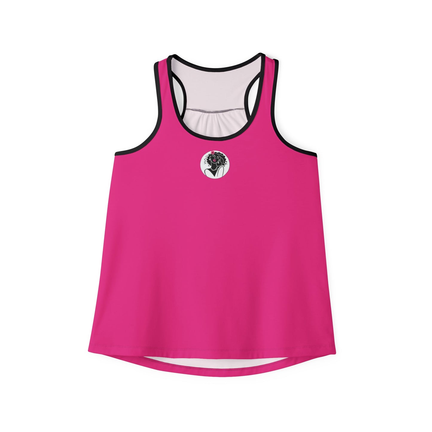 Pearls & Curls2| Pink - Pink Pout Ringer Tank (black or white trim)