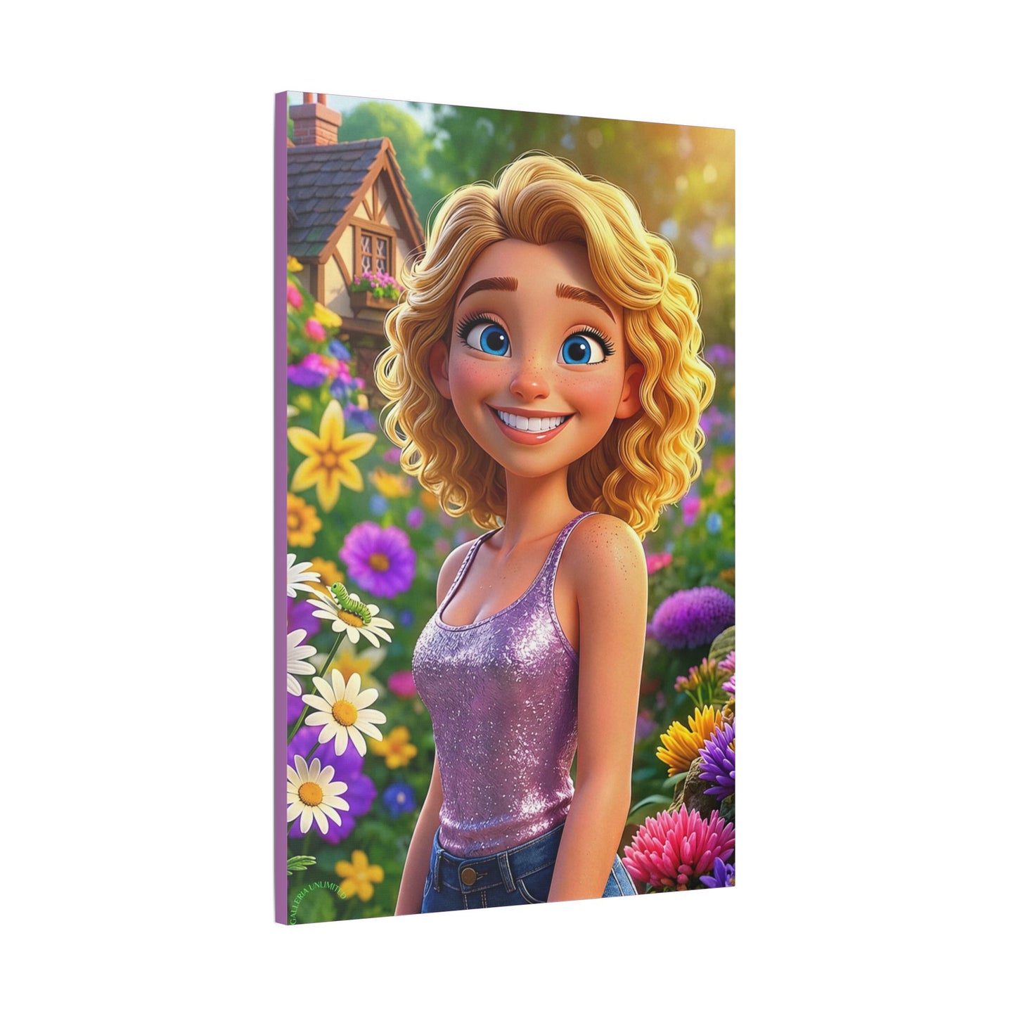 Spring Bloom | Caterpillar, Satin Stretched Canvas Print